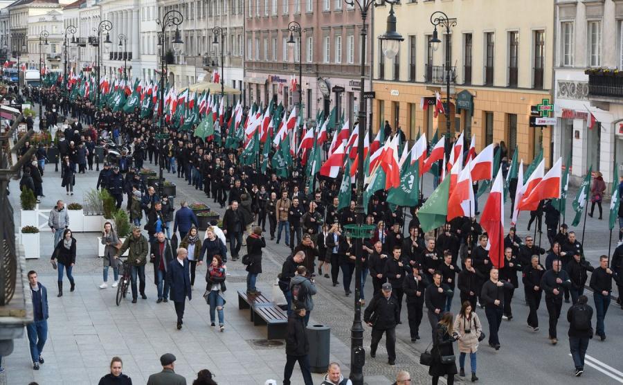 Rocznicowy marsz ONR i kontrdemonstracja Obywateli RP