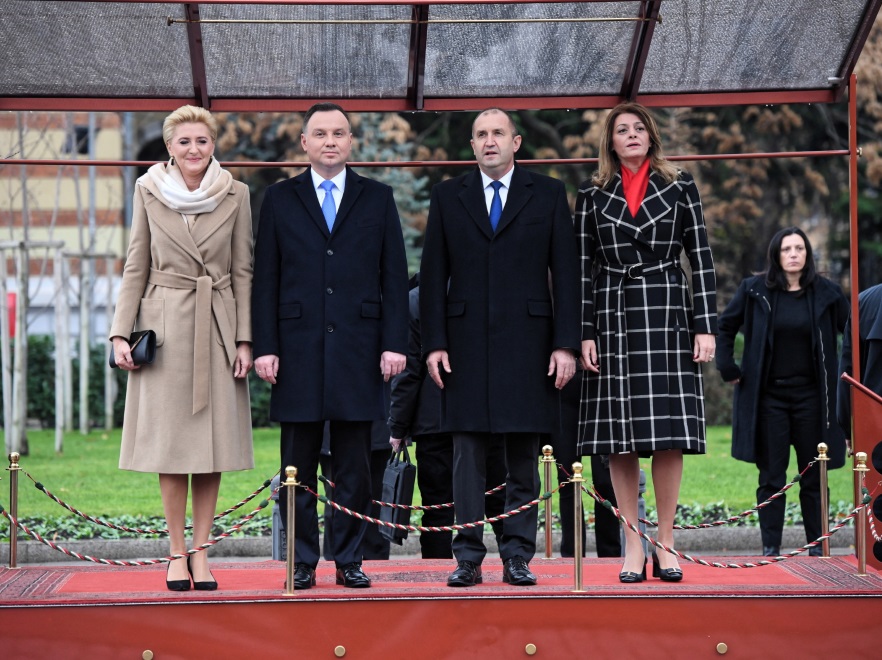 Agata Kornhauser-Duda i Andrzej Duda oraz Rumen Radew i Desislava Radeva