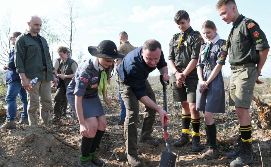 Prezydent wśród harcerzy