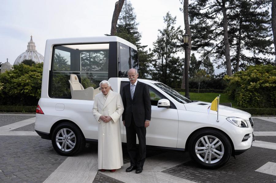 Benedykt XVI i Dieter Zetsche, szef koncernu Daimler AG