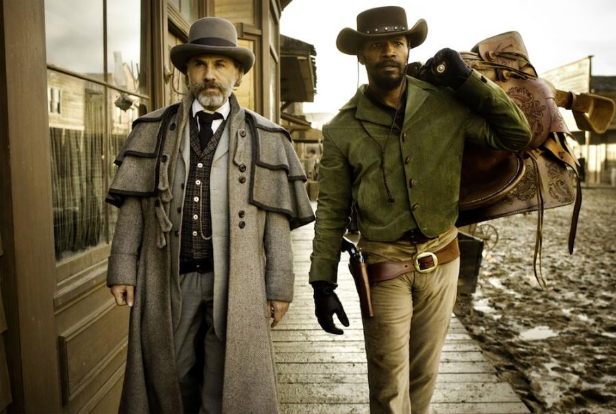 Christoph Waltz i Jamie Foxx w "Django"
