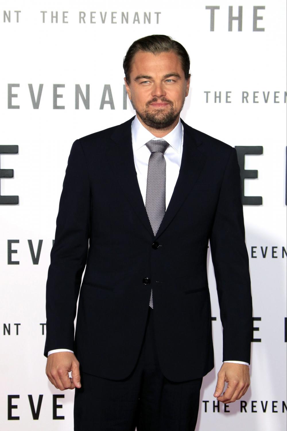 Leonardo DiCaprio na premierze "Zjawy"