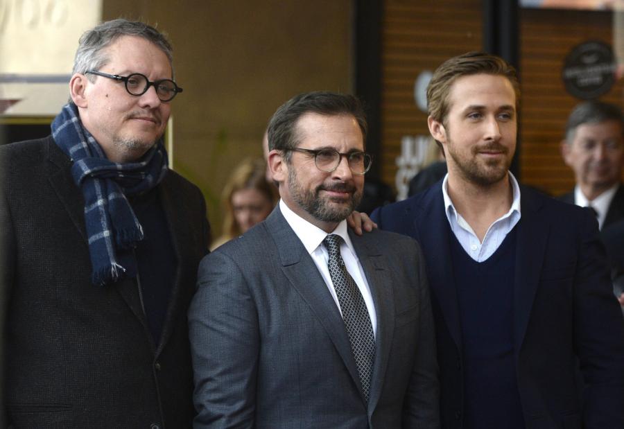 Steve Carell i jego goście: Ryan Gosling oraz reżyser Adam McKay