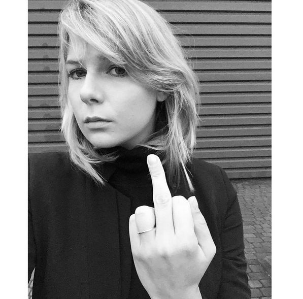 Marta Wierzbicka na "czarnym proteście"